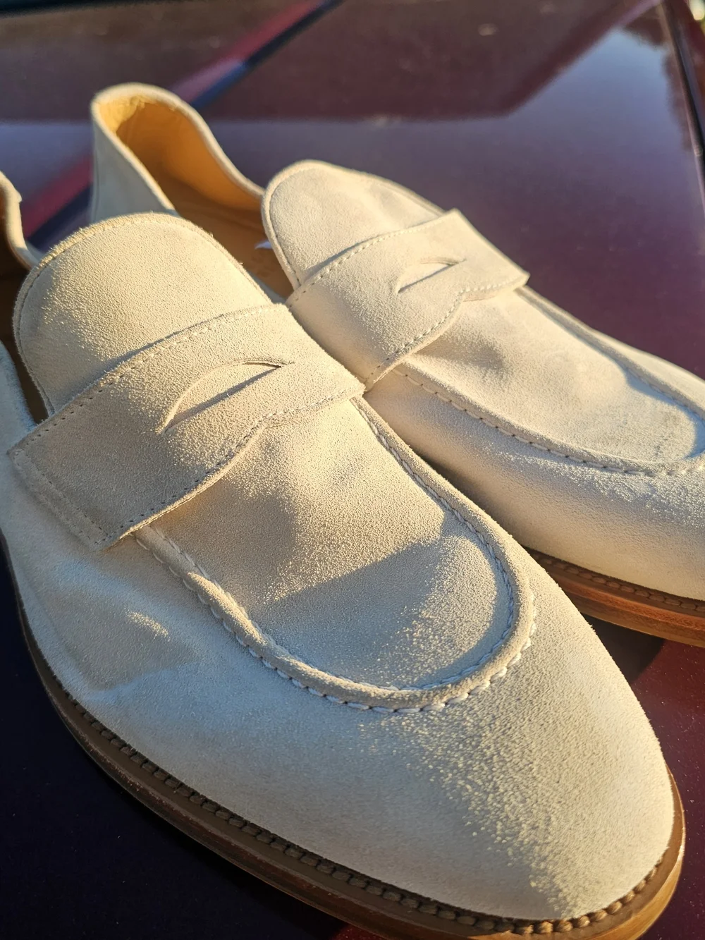 Brunello Cucinelli Suede Loafers Slip On Moccasin Dress Shoe Mens Size 42